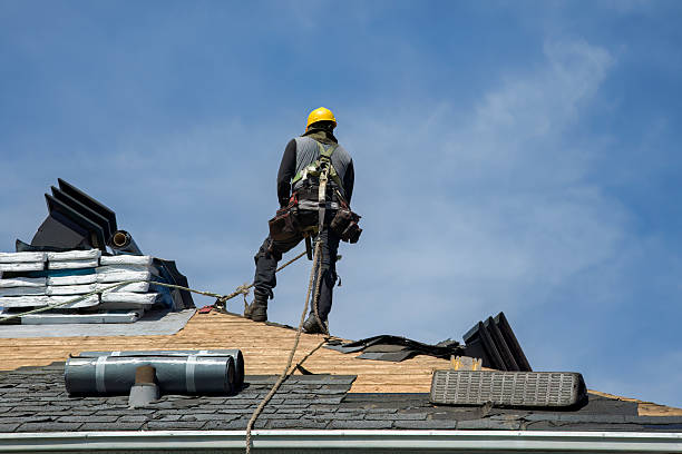 Professional Gutter Installation technician working in Wagram, NC